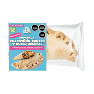 Empanada vegana queso, choclo y champiñon sin ingredientes con gluten